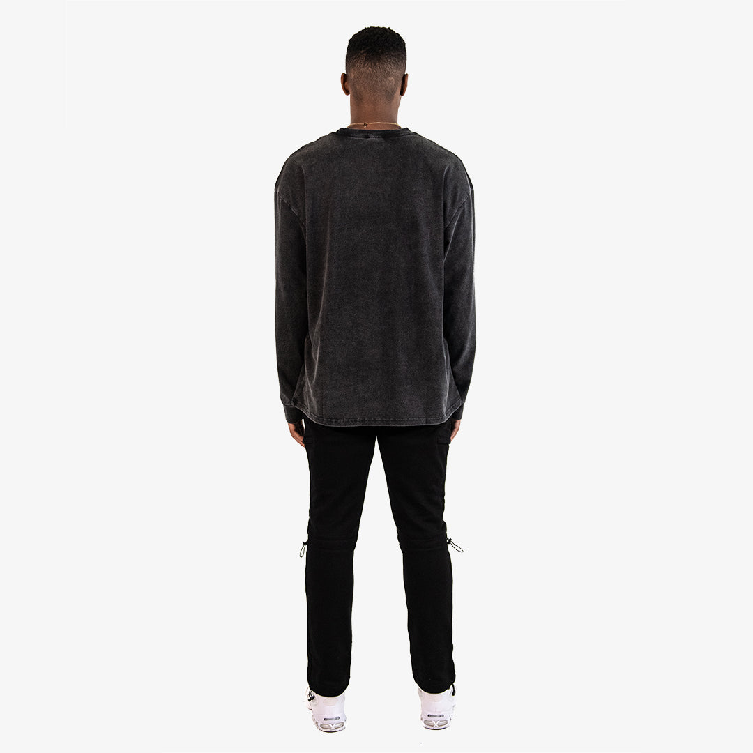 Vintage Wash LS Tee - Black Onyx