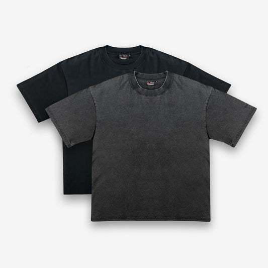 2-Pack: Midweight Archive Tee - Diesel + Asphalt Black