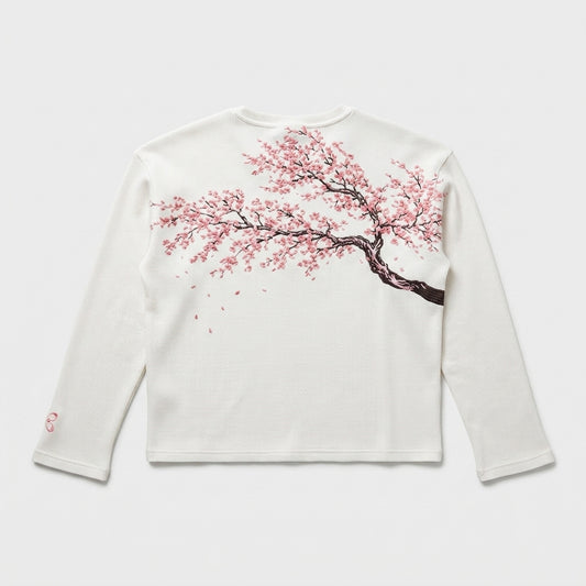 Sakura Waffle-Knit Henley
