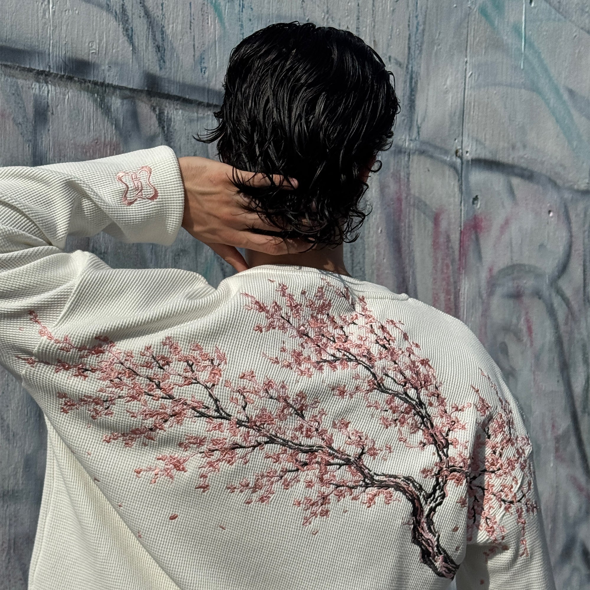 Sakura Waffle-Knit Henley | Asprovski