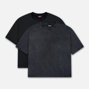 2-Pack: Midweight Archive Tee - Diesel + Asphalt Black