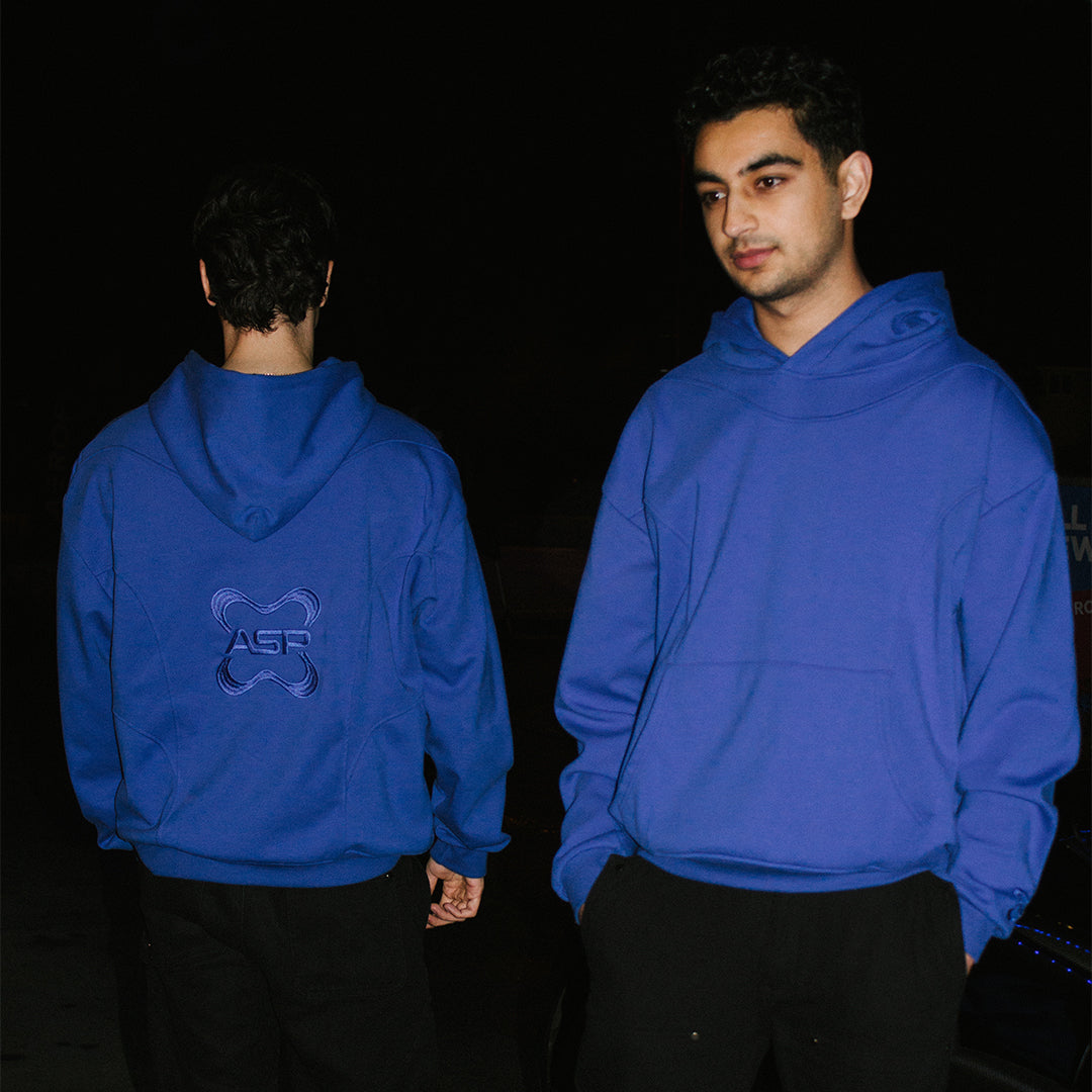 Thermal Velour Multiseam Hoodie - Cobalt Blue