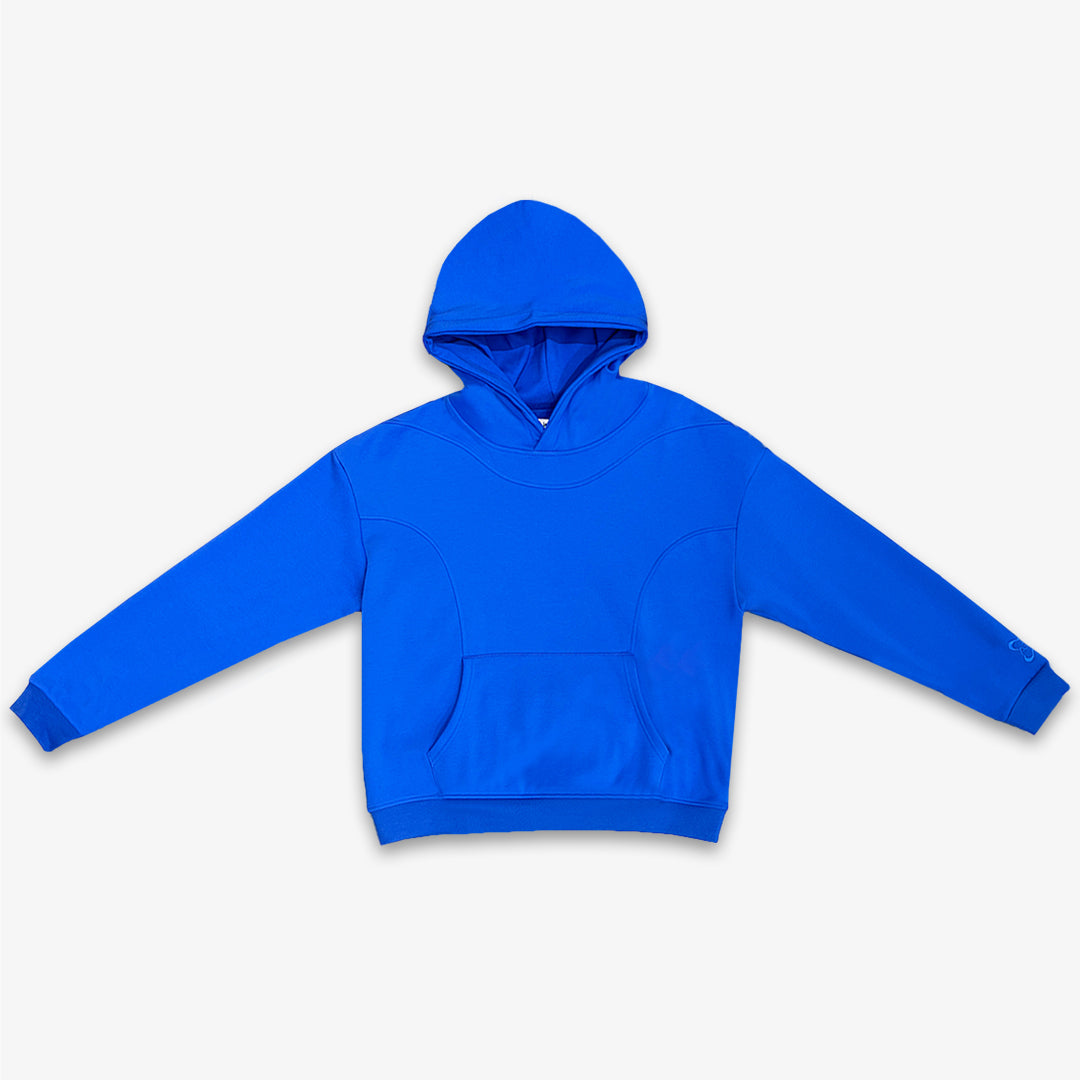 Thermal Velour Multiseam Hoodie - Cobalt Blue